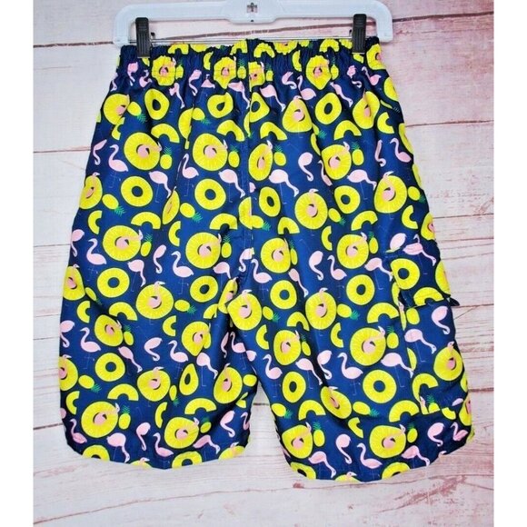 Authentic The Image 1998 Small Pineapple Pelican Graphic Drawstring Swim Shorts - Picture 5 of 12